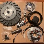 Zestaw: zapłon elektroniczny, regulator koło magnetyczne, stator. EVOK Vespa PX